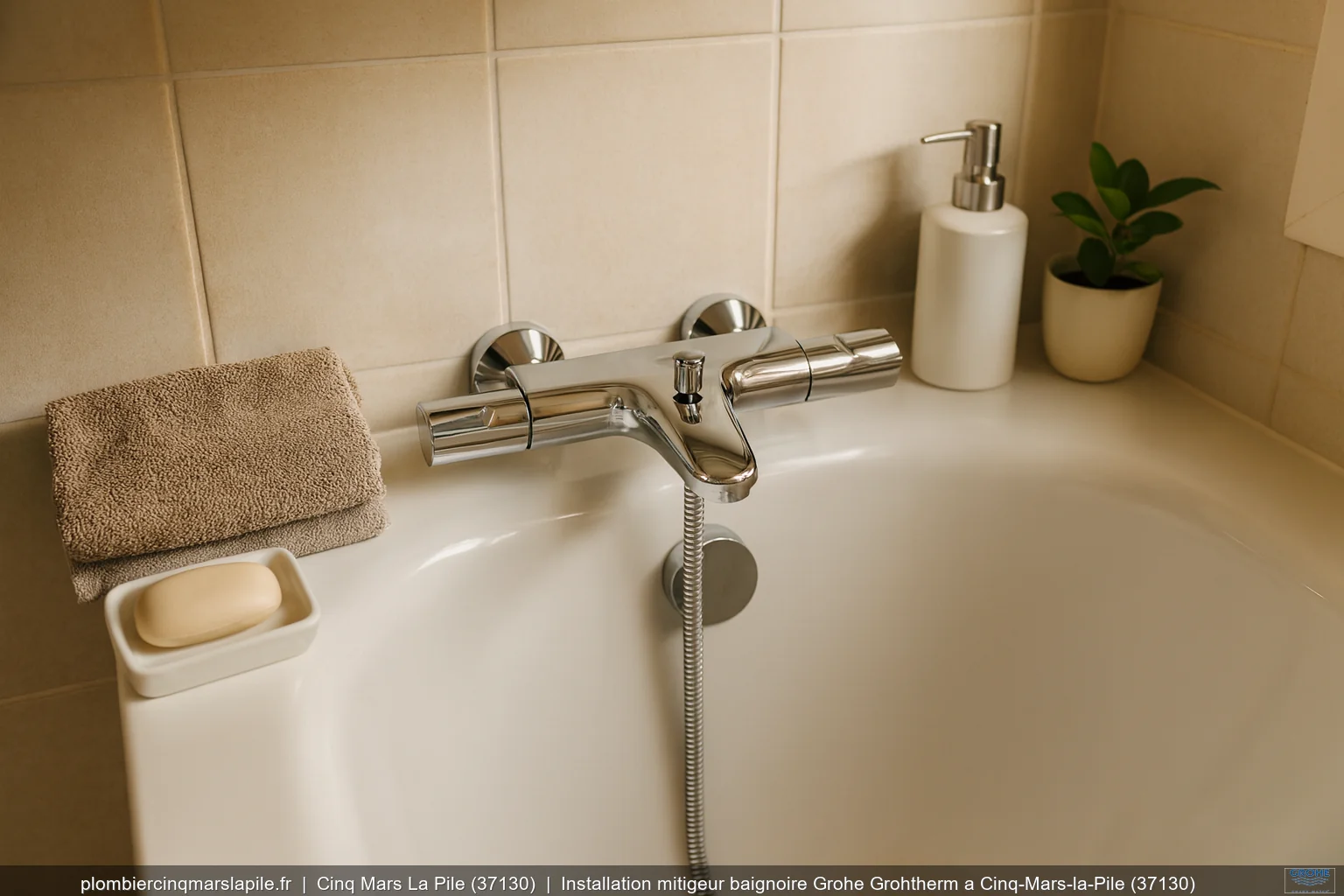 Installation mitigeur baignoire Grohe Grohtherm a Cinq-Mars-la-Pile (37130)