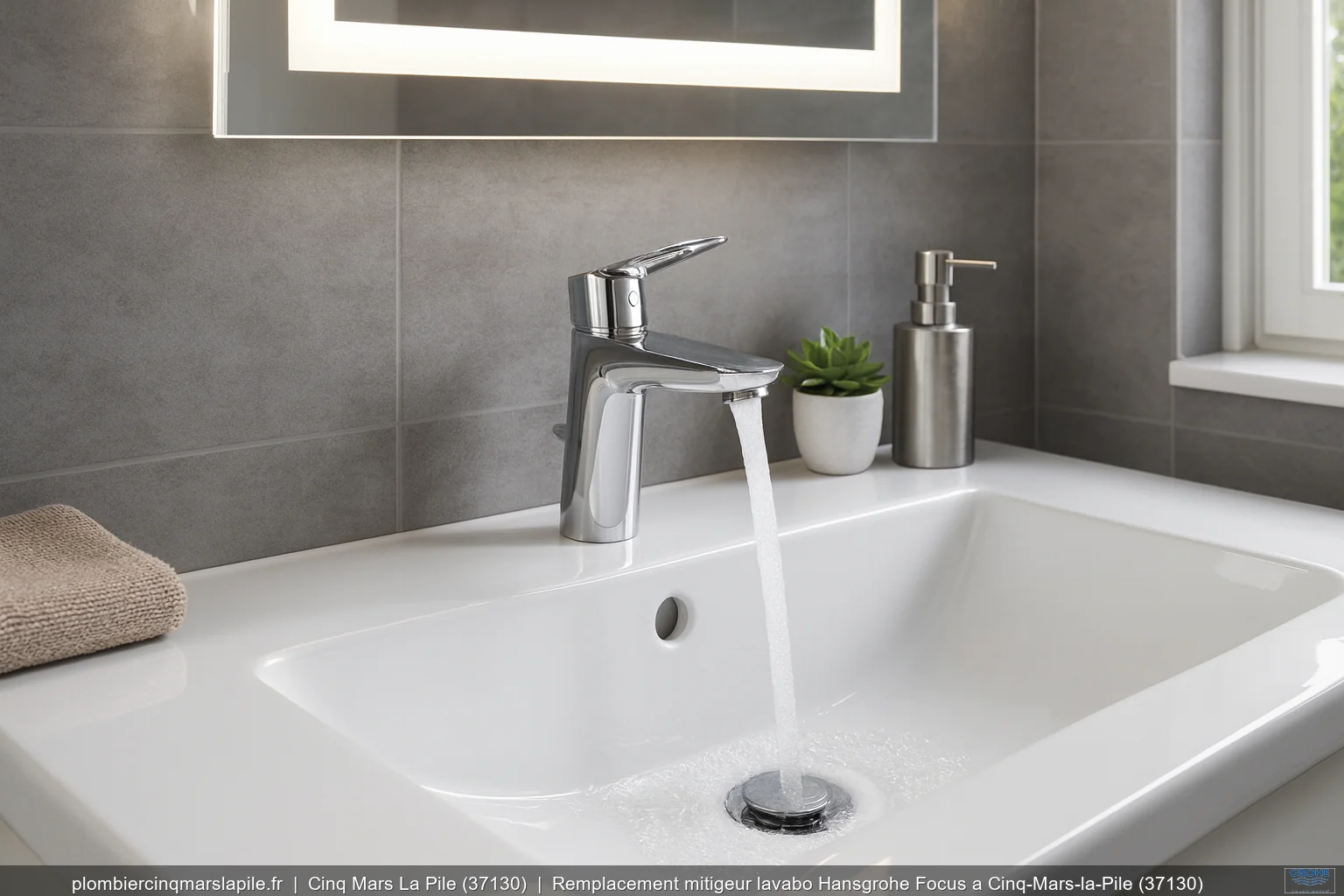 Remplacement mitigeur lavabo Hansgrohe Focus a Cinq-Mars-la-Pile (37130)